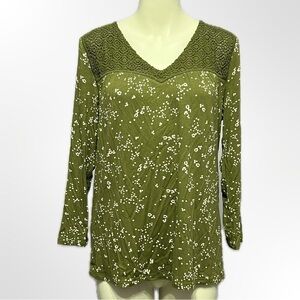 Daniel Rainn Green Patterned Top